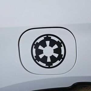 2x Pair Powered By Dark Side Force User Squadron Inferno Squad Darth Helmet TIE Interceptor Sith Galactic Empire Clone Car Vinyl Sticker Decal | Jalapenos Decals