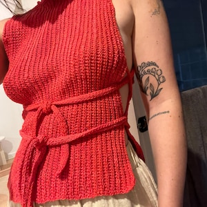 Crochet Vest Pattern, Meraki Side Tie Vest, PDF, Adjustable