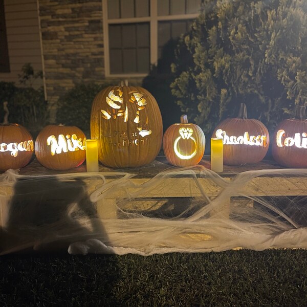 PRINTABLE Name Pumpkin STENCIL - Personalized Pumpkin STENCIL - Pumpkin ...