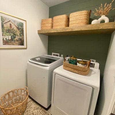 Laundry Line Oil Painting Rustic Laundry Room Decor Clothesline Laundry ...