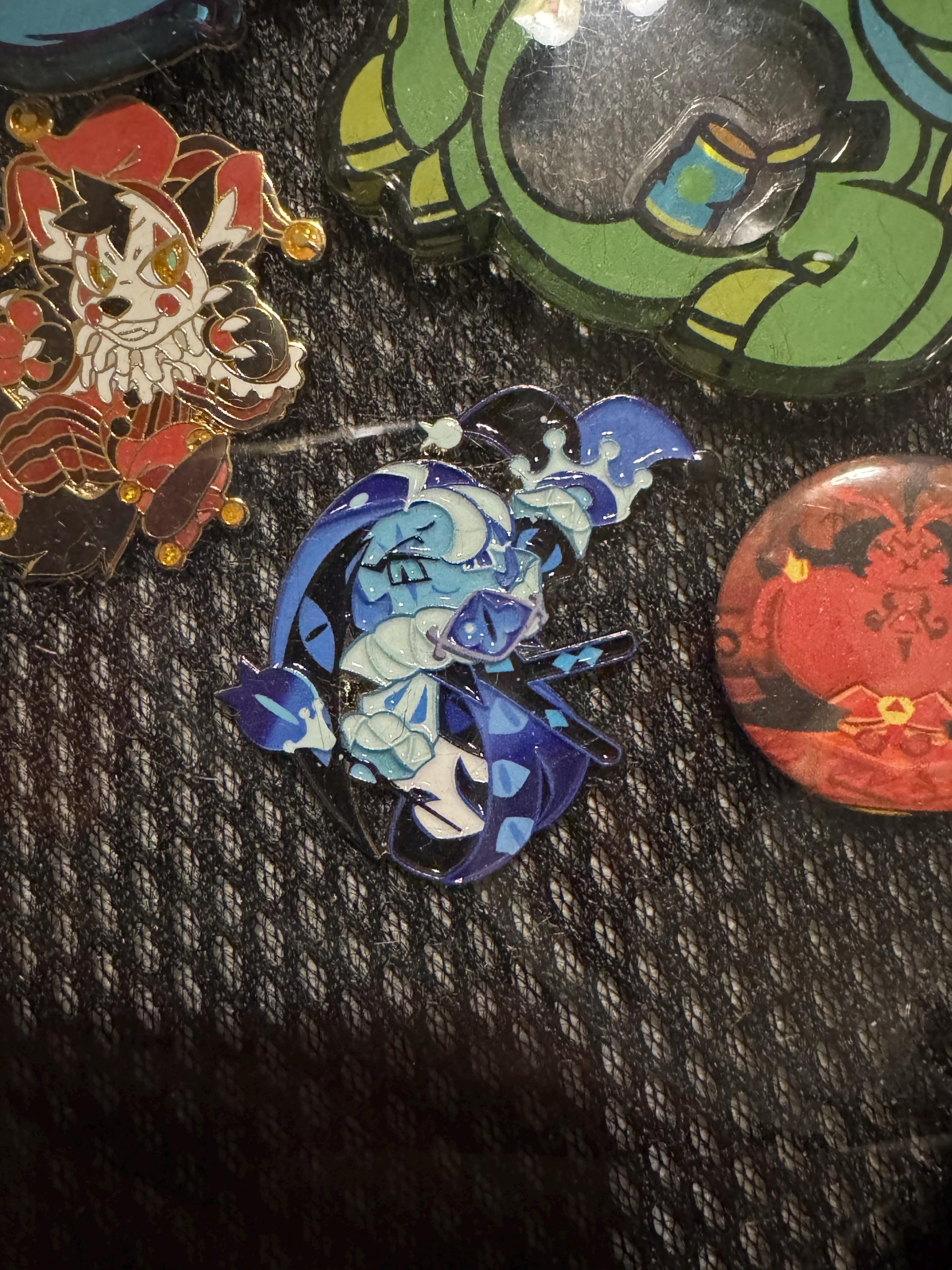 Cookie Shadowmilk Inspired Pin, Video Game Cookie Run Kingdom Pin, Fandom Pin Badge