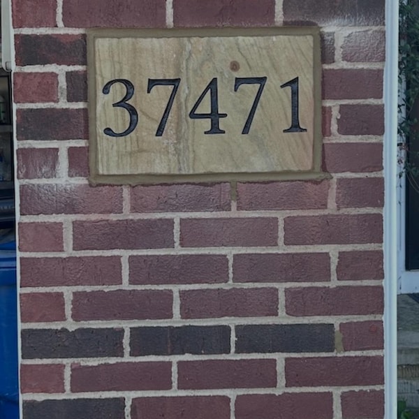 Watermark Buff Custom Engraved Stone for Address Stone 16x10x1.75 ...
