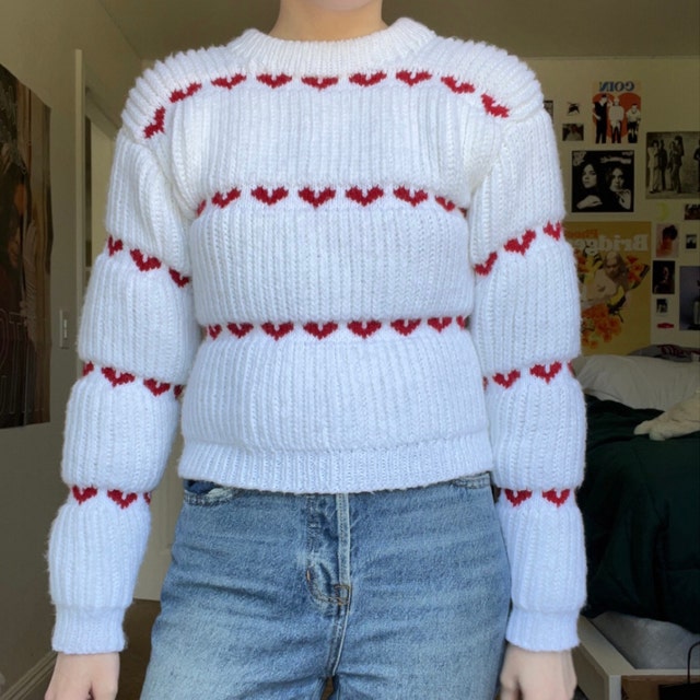 HEART SWEATER - Knitting Pattern - Norwegian Vintage HEART SWEATER - Knitting Pattern - Norwegian Vintage