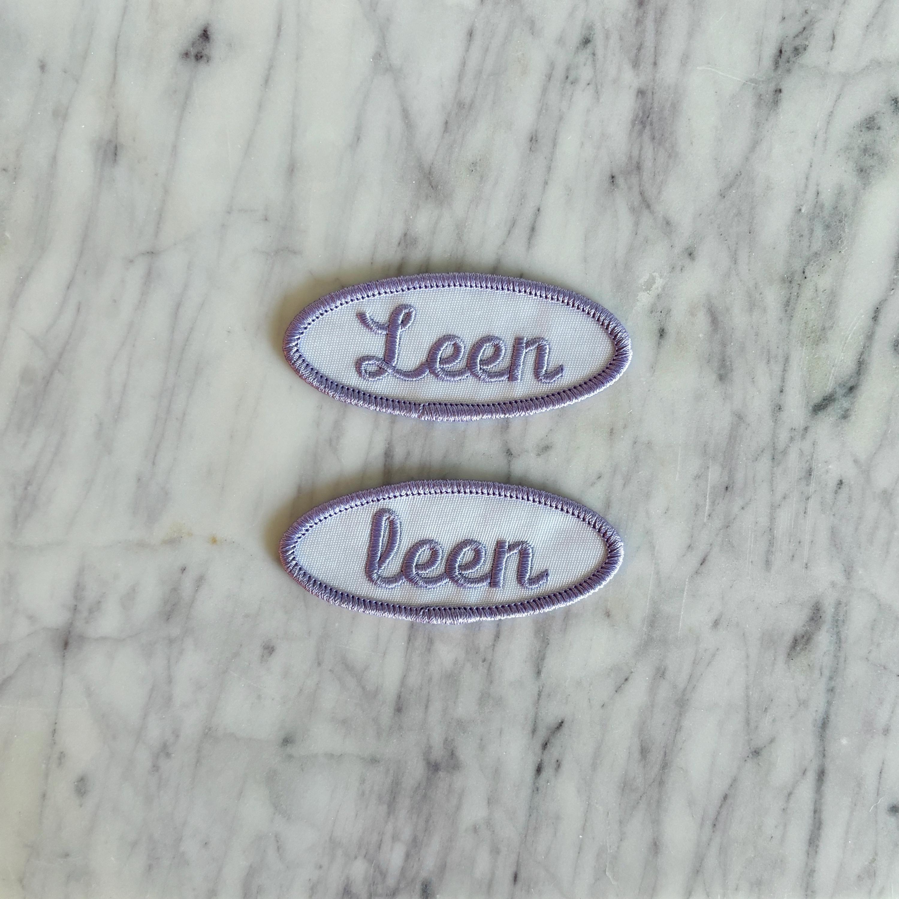 Custom vintage-styled iron-on name tag patch.   For your uniform, shirt, apron, coveralls, backpack, jacket, vest or dog harness