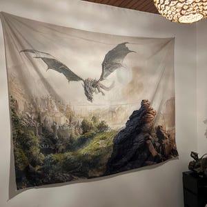 KABAKE Fantasy House Decor arazzo da Parete Camera da Letto Soggiorno Dorm Paesaggio arazzo da Parete Pattern #1