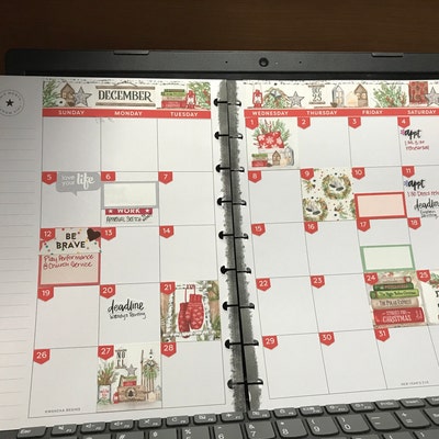Happy Planner December Monthly Kit, Printable December Stickers Kit ...