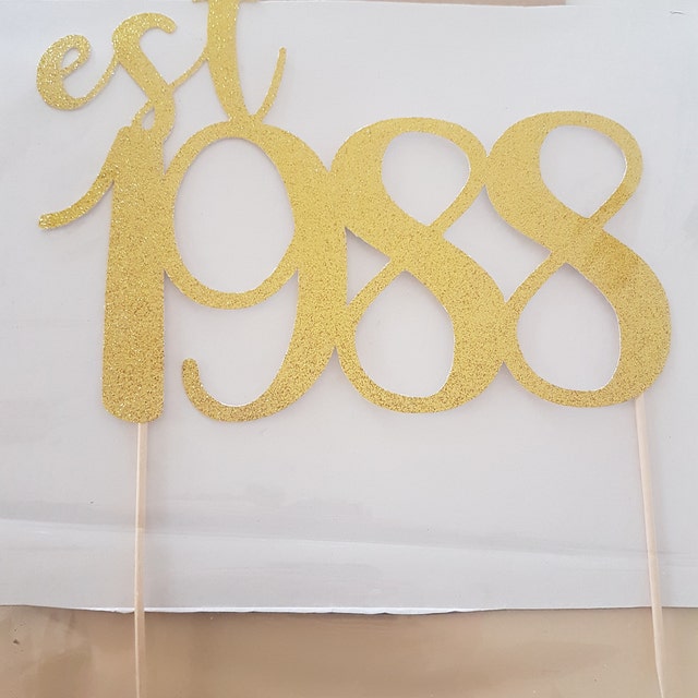 1995 Birthday Party Decorations Awesome Since 1995 Cake Topper - 30th ...