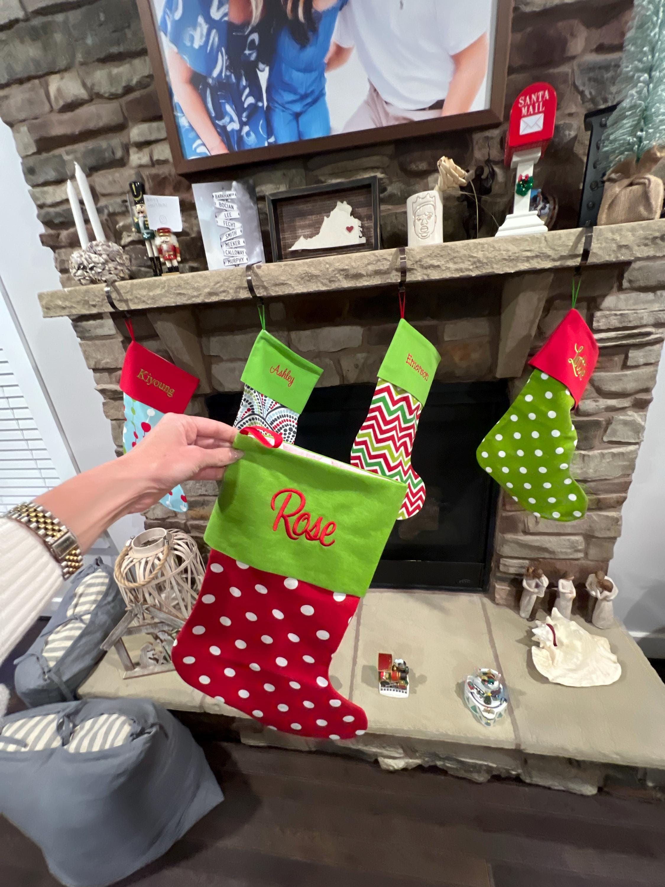 Christmas Stockings Personalized, Christmas Stockings Embroidered With Names, Personalized Stockings, Christmas Stocking For The Family