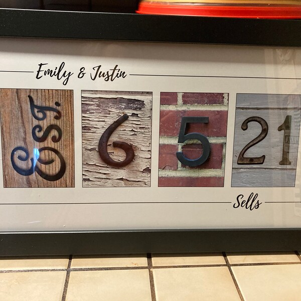 PERSONALIZED WEDDING GIFT for Couples, Anniversary Gift, Wedding Date ...
