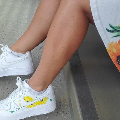 custom air force 1 sunflower