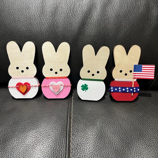 Frazzled BUNNY Standing Faux Fur Spring Decor I’m Fine It’s Fine Gift ...