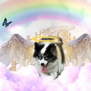 Rainbow Bridge Custom Dog Memorial Wind Chime, Pet Remembrance Gift, Loss Of Dog Or Cat, Dog Memorial Gifts, Outdoor Decor, Porch Hanging - Canada