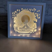 3D Paper Cut Light Box Template Digital SVG Files LOVE CAT - Etsy Canada