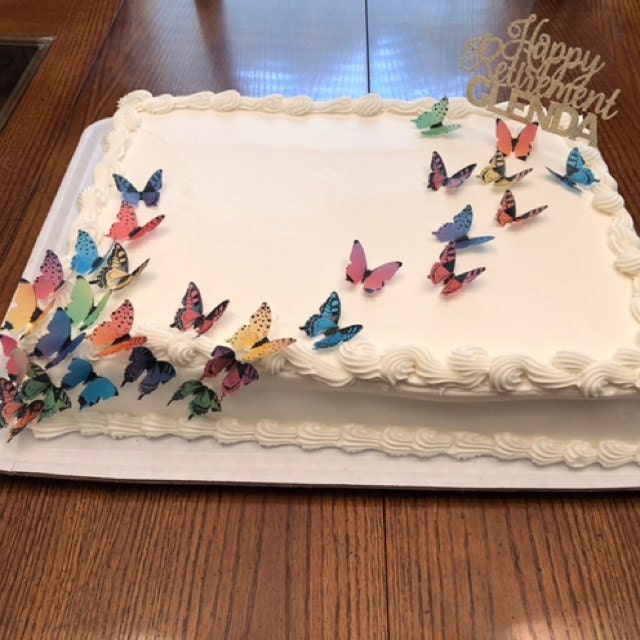 Mariposas comestibles para decoración de pasteles y cupcakes (28 unidades)