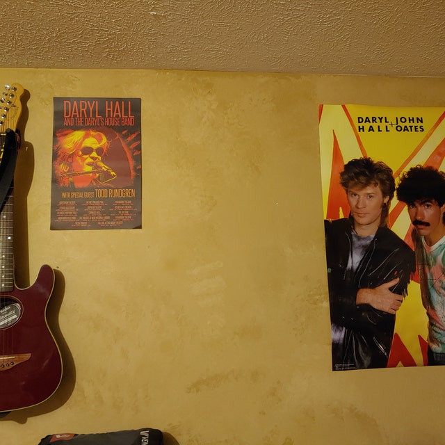 Original Vintage Poster Daryl Hall & John Oates Music Memorabilia