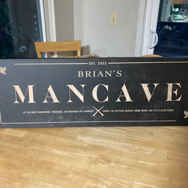 INDIGOS UG Adesivo Divertente Man Cave Rules, 30x20 Cm, Per Officina, Garage, Porta, Interno/Esterno