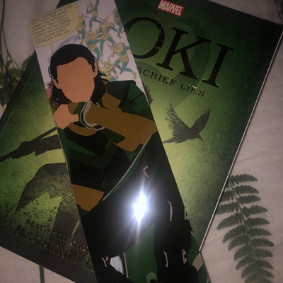 Custom Marvel Loki Bookmark Minimalist Style Superhero Art Geeky Comic ...