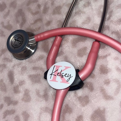 Personalized Stethoscope ID Tag Custom Initial Yoke Style Cardiology ...