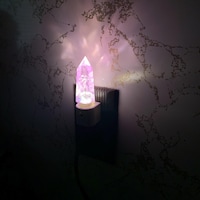 Rose Quartz Crystal Tower LED Night Light With Light Sensor ...