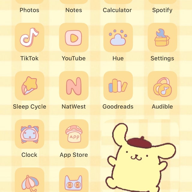 Mochi Peach Cat Cute Gomi App Icons Aesthetic iPhone 