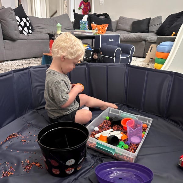 Montessori Halloween Sensory Bin - Interactive Play Kit for Kids ...