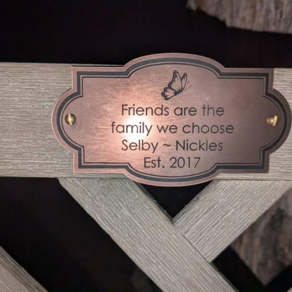 Memorial Garden Bench Marker, Donor Recognition, Library Plaque ...