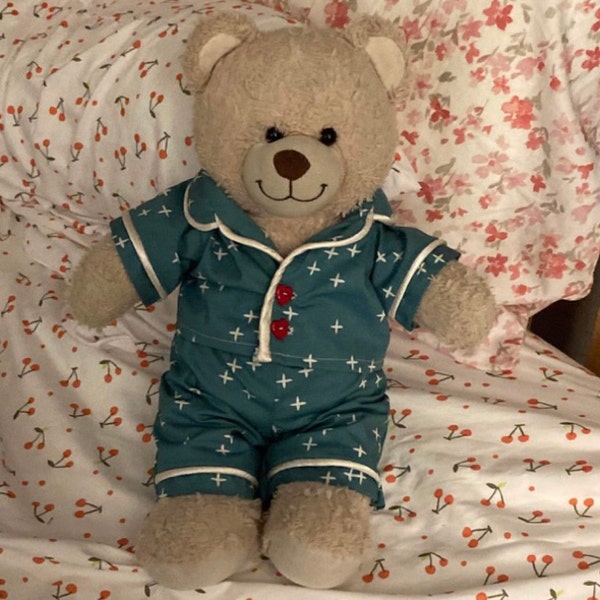 PYJAMAS / PAJAMAS Pjs PDF Pattern for Teddy Bear. Fits 15-18 Inch Bears ...