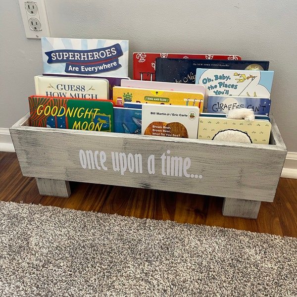 Once Upon A Time Book Bin | Nursery Decor | Children’s Book Storage - Etsy