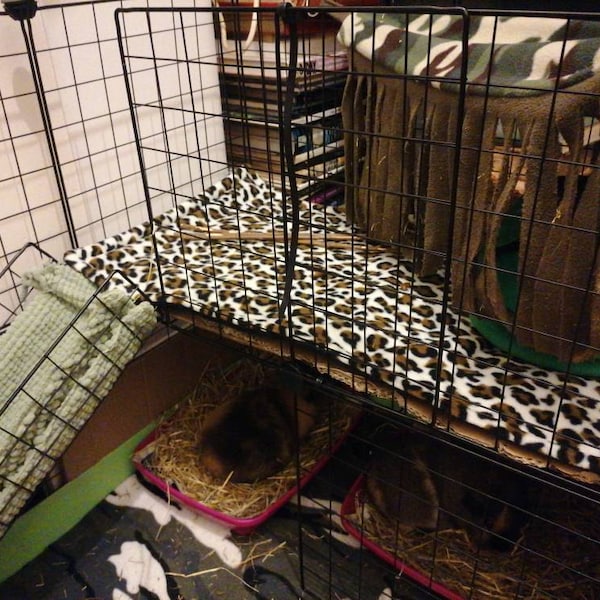 Fleece Cage Liners for Guinea Pigs - Various Sizes - Etsy - Guinea Pig Fleece Liners For Relaxed Guinea Pigs