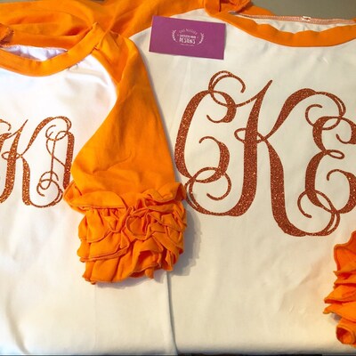 Girls Icing Ruffle Raglan Shirts Multiple Colors Monogramable Shirts ...