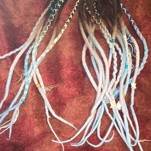 Wool Dreads Ombre Brown on Blond Dreadlocks Threads, Ribbons Boho ...