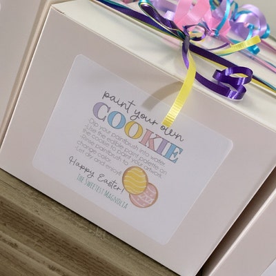 Easter PYO Cookie Tag With Instructions. Easter Tag for Paint Your Own ...
