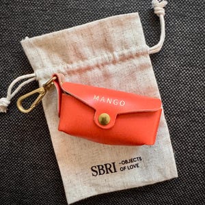 Personalised Leather Dog Poop Bag Holder | Dog Waste Bag Dispenser