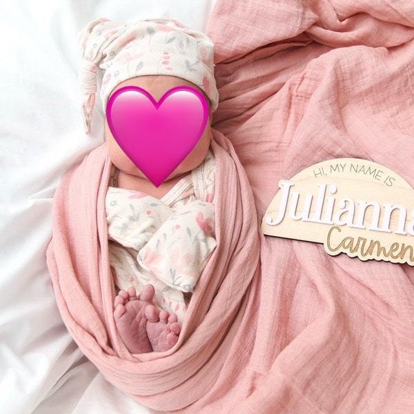 Personalized Baby Birth Announcement Sign | Hi My Name is Sign | Custom ...