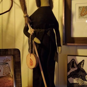 Primitive Witch Halloween Decor, Handmade Folk Art - Etsy