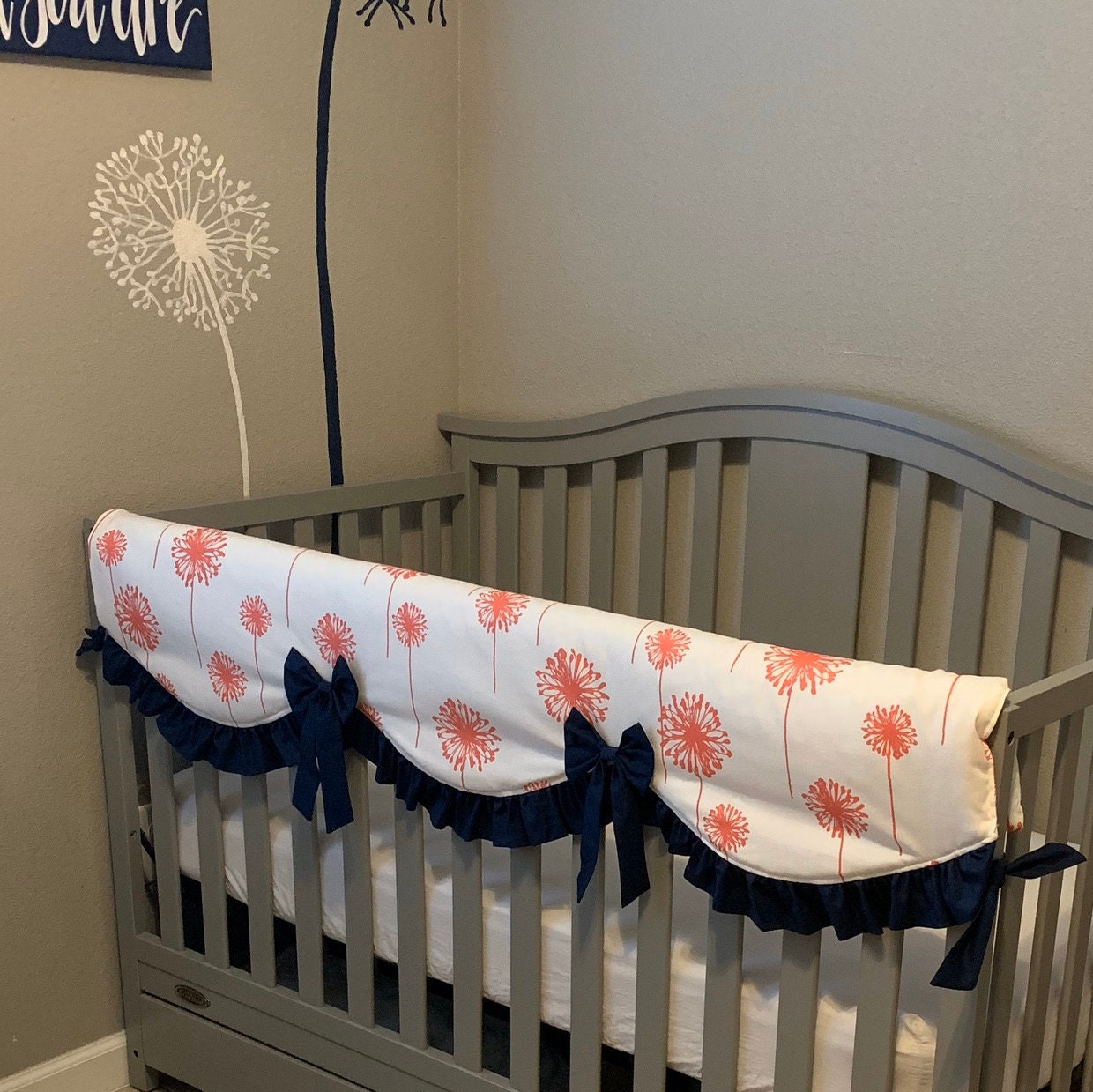 Gray Princess Baby Girl Crib Bedding Set Giselle Crib Rail Etsy