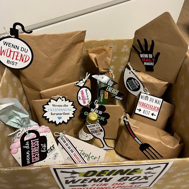 Wenn Box Bastelset Für Die Prüfungsphase – Mit 27 Sprüchen, Banner & Persönlicher Nachricht