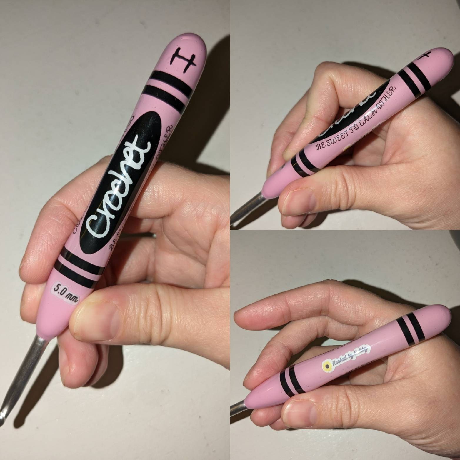 Colors of Kindness Crochet Hook, Crayon Crochet Hook, Crochet Hook, Ergonomic Crochet Hook, Custom Crochet Hook, Hooked by Holtby
