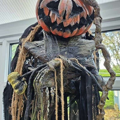 Rotting Pumpkin Prop Pumpkin Rot Inspired Prop, Pumpkin Halloween Scarecrow Prop ...