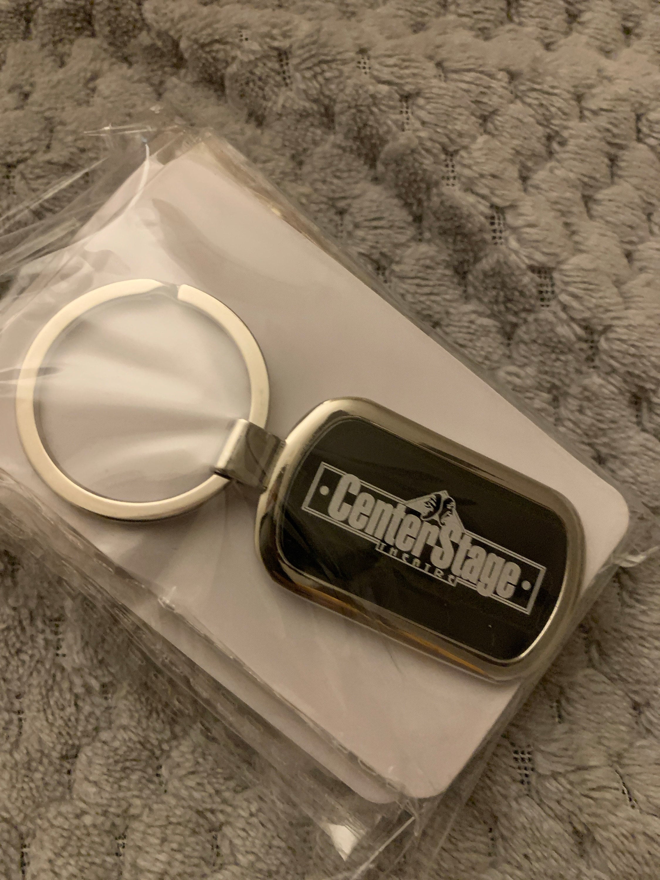 Customer photo of Custom Logo Etched Metal Keychain from Sherri