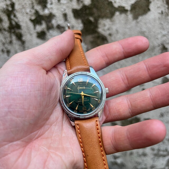 ヴィンテージ レア ORIS グリーンダイヤル 機械式 手巻き ST-96 スイス