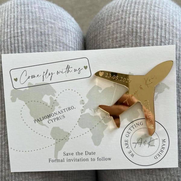 Frances Roxburgh World Map Destination Wedding Invitation Aeroplane Magnets & Cards ...