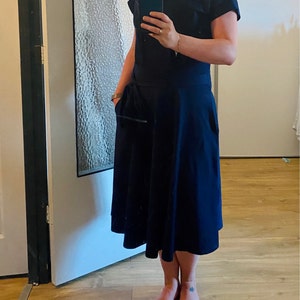 LUCY Midi Flared Cotton Dress Form Poland / Handmade Dress / - Etsy