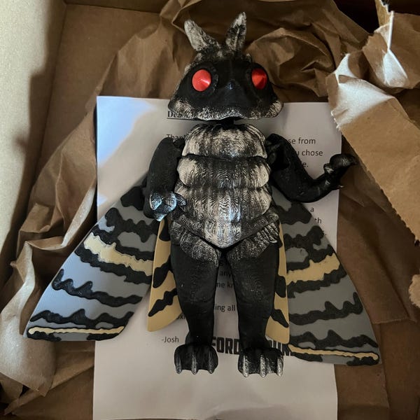 Articulated Mothman Cryptid Figure - Daann_ii Design - Etsy