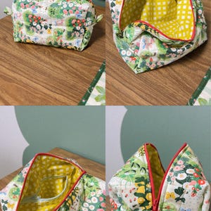 Makeup Bag PDF Sewing Pattern + Video Tutorial | 3 Size | Toiletry Bag PDF Patterns & Sewing Instructions