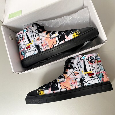Custom Shoes Men's High-top Art Sneakers, Canvas Shoes, Original Style ...