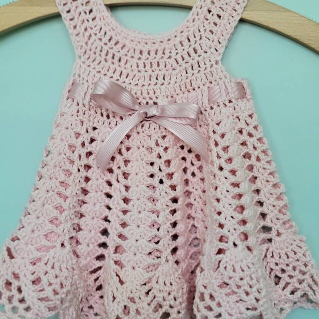 A customer's finished Sophia Heirloom Dress Crochet Pattern