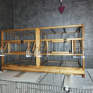 長方形の素朴な鳥かご / 手作りの鳥かご / ヴィンテージ風の鳥かご