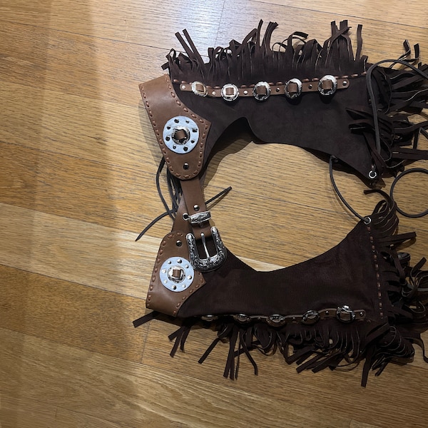 Western scalloped rectangle concho belt main image 1