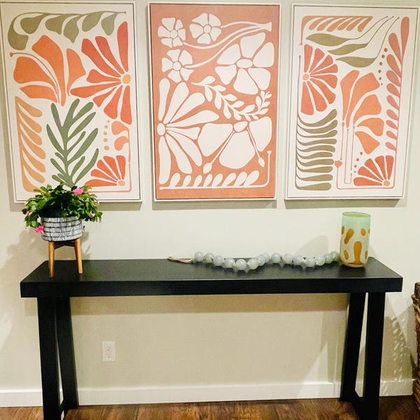 Premium Framed Wall Art Set of 2 Vintage Countryside Forest Tree